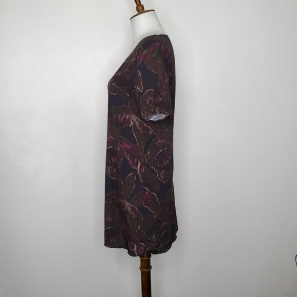 Wilfred Free Watercolor Leaf Pattern Pullover Shift Dress Size XS - Picture 4 of 12